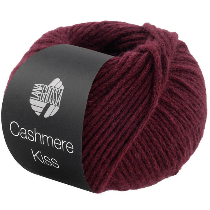 Lana Grossa Cashmere Kiss, Farbe 121 Burgund – Kaschmir und Merino bei Lieblingsgarn