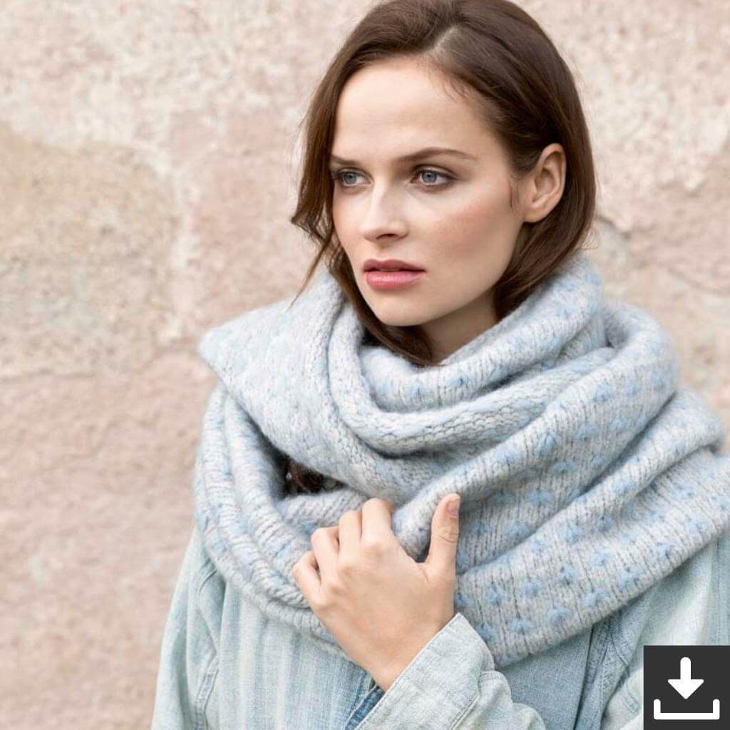 Lang Yarns Pattern Loop-Schal mit Fantasiemuster Strickanleitung - Lang Yarns (PDF) bei bei bei bei Lieblingsgarn