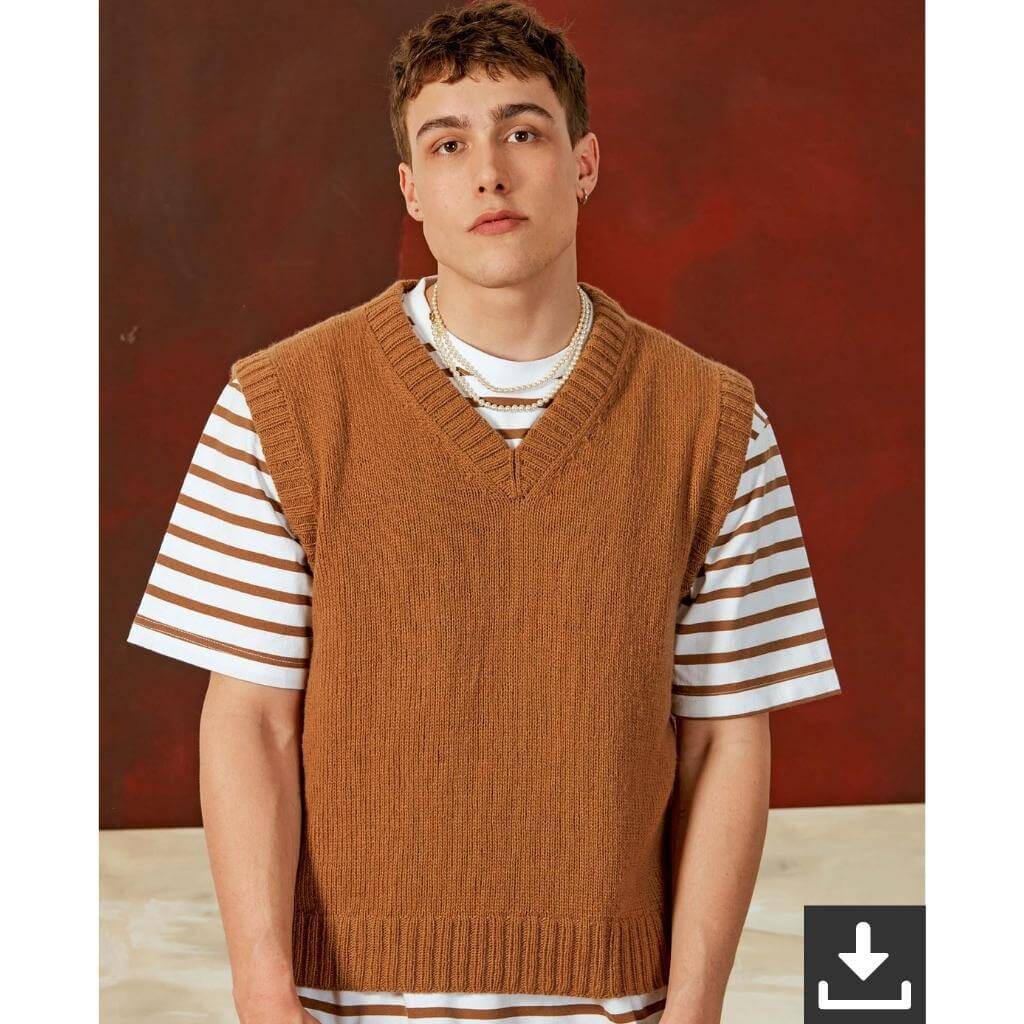 Lang Yarns Pattern Herren Pullunder Strickanleitung - Lang Yarns (PDF) bei bei bei bei bei Lieblingsgarn