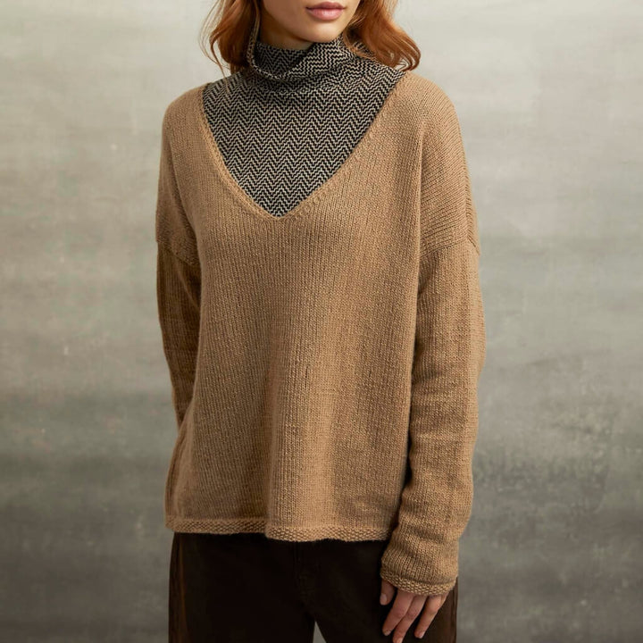 Lang Yarns Pattern Pullover mit V-Ausschnitt Strickset - Lang Yarns (PDF) bei bei bei bei bei bei bei Lieblingsgarn