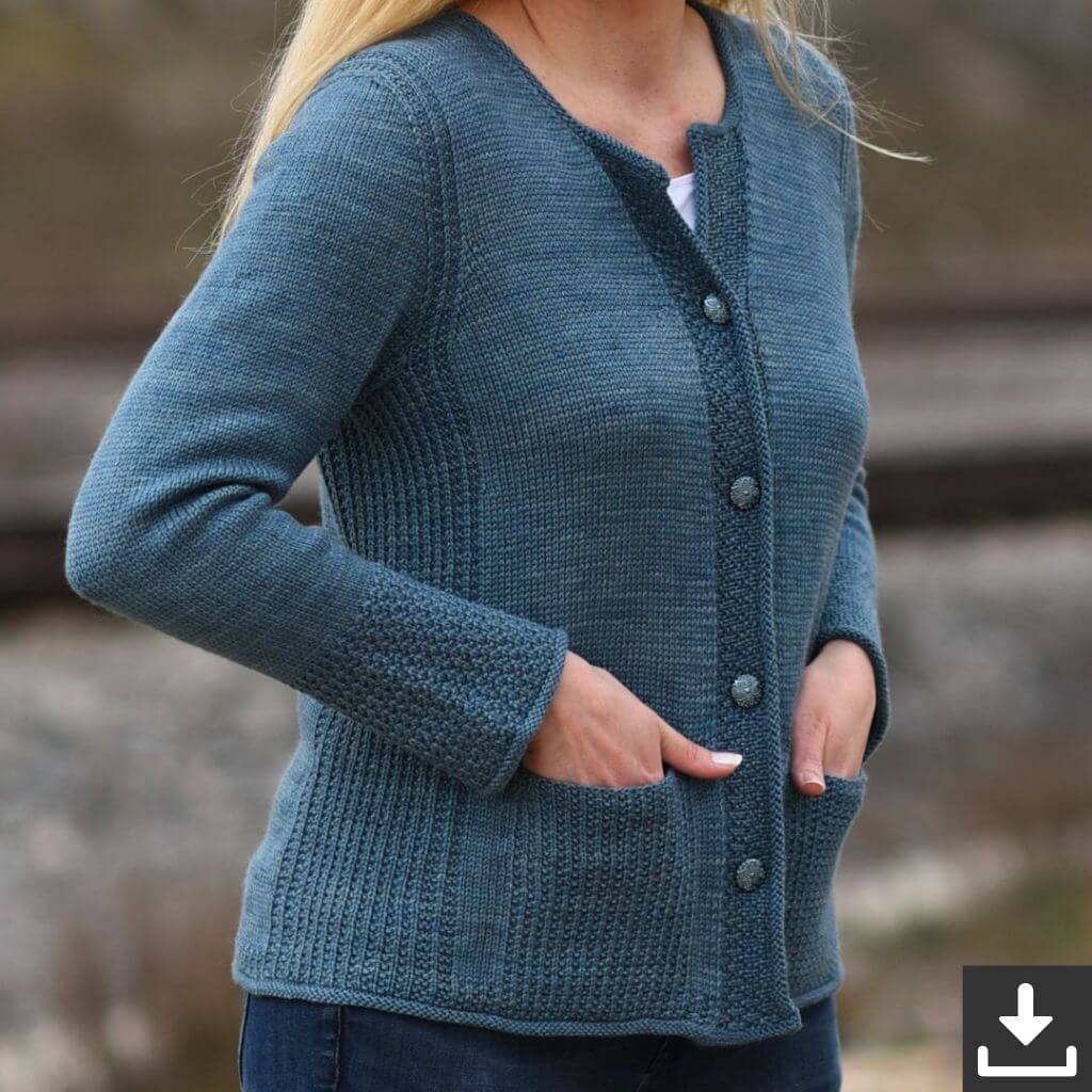 Christina Körber-Reith Monday in Blue Strickjacke - Christiana Körber-Reith (PDF) bei bei bei bei Lieblingsgarn