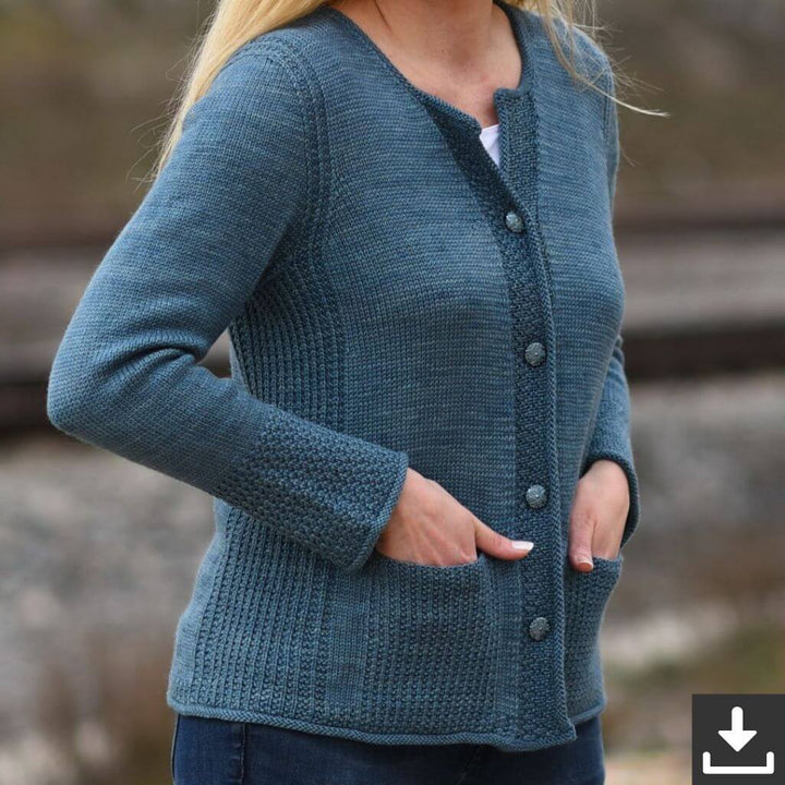 Christina Körber-Reith Monday in Blue Strickjacke - Christiana Körber-Reith (PDF) bei bei bei bei Lieblingsgarn