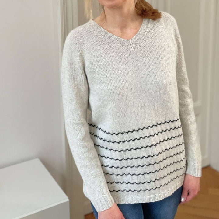 Christina Körber-Reith Pullover Ripple Stripes V-Neck Strickanleitung - Christina Körber-Reith (PDF) bei bei Lieblingsgarn