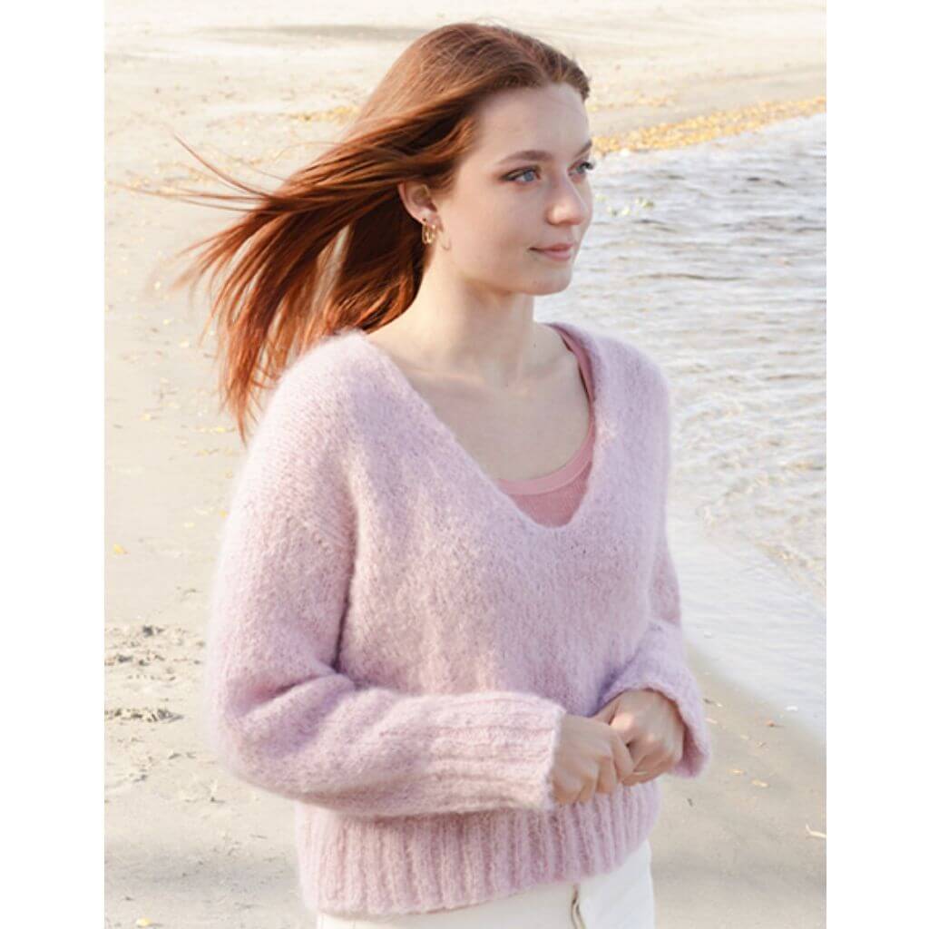 Drops Design Pattern Damen Pullover Climbing Rose Sweater Strickset - Drops (PDF) bei bei bei bei Lieblingsgarn