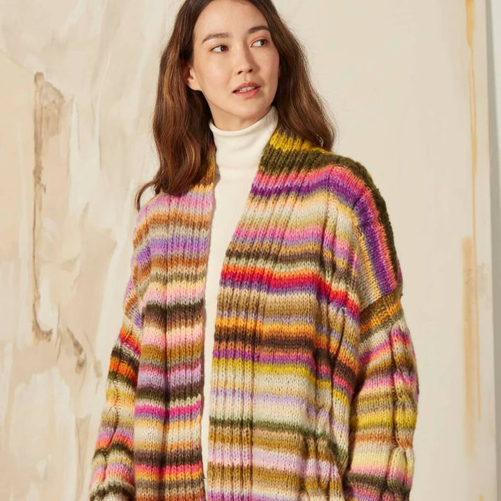 Lang Yarns Pattern Gestreifter Mantel Strickanleitung - Lang Yarns (PDF) bei bei bei bei Lieblingsgarn