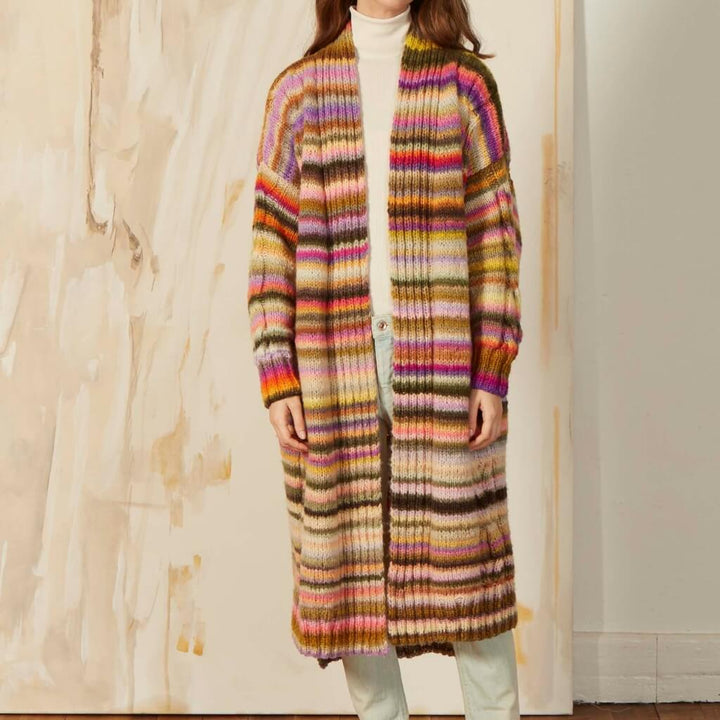 Lang Yarns Pattern Gestreifter Mantel Strickanleitung - Lang Yarns (PDF) bei bei bei bei Lieblingsgarn