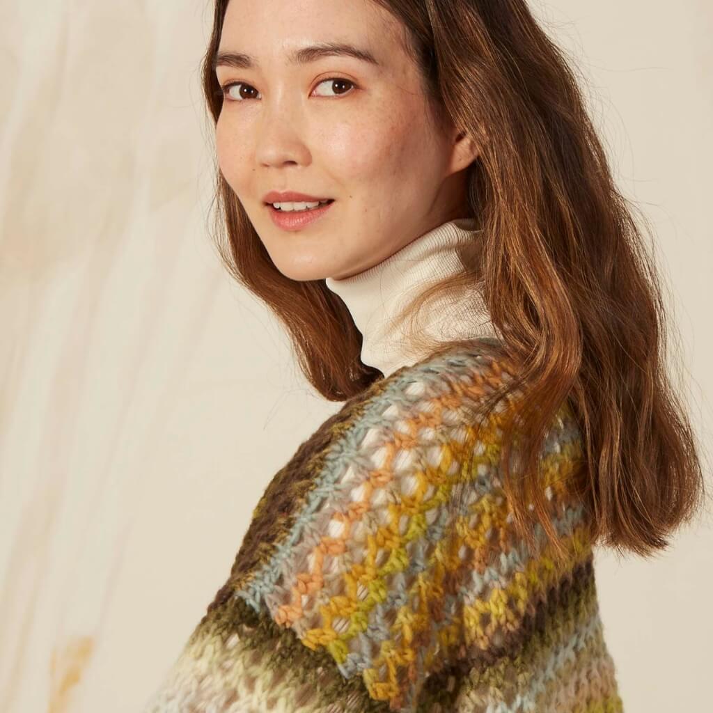 Lang Yarns Pattern Pullover mit Hexentreppenmuster Strickset - Lang Yarns (PDF) bei bei bei bei Lieblingsgarn