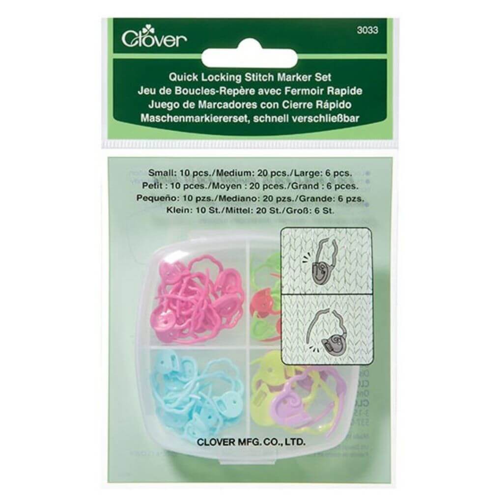 Clover Maschenmarkierer schnell verschließbar 1 Set bei bei bei bei Lieblingsgarn