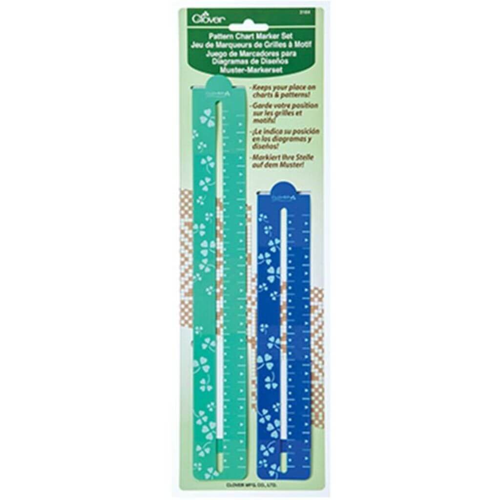 Clover Muster-Markerset blau/grün bei bei bei bei bei bei bei bei Lieblingsgarn