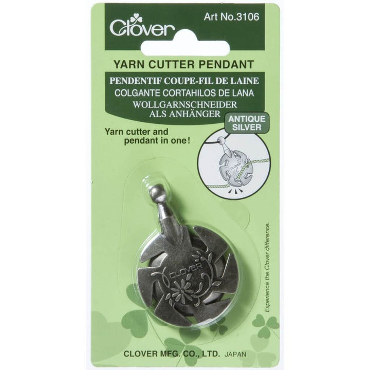 Clover Wollgarnschneider als Anhänger, Farbe Silber – Metall bei Lieblingsgarn