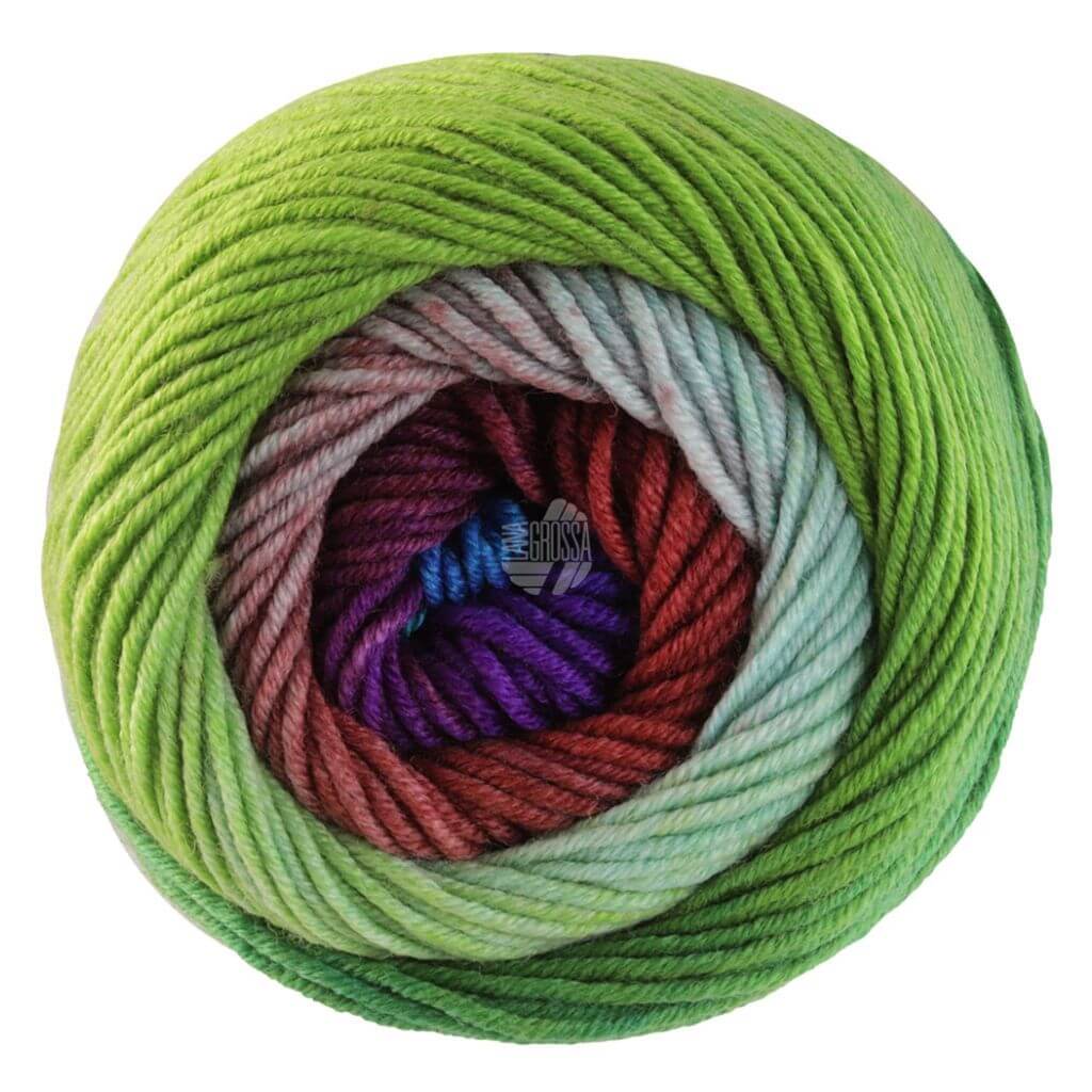 Lana Grossa Cool Wool Big Color 100g, Farbe 4032 Terrakotta/Braun/Violett/Blau/Türkis/Grün/ bei Lieblingsgarn