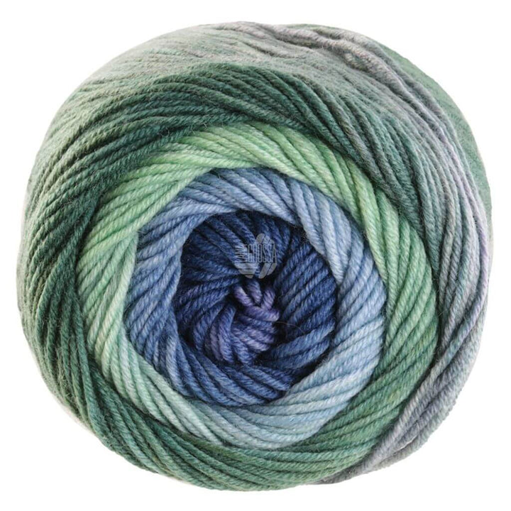 Lana Grossa Cool Wool Big Color 100g, Farbe 4038 Grün /Hell /Dunkelgrau/Anthrazit/Schiefergrau – Merino bei Lieblingsgarn