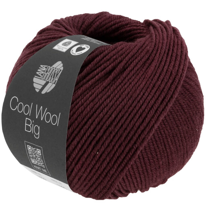 Lana Grossa Cool Wool Big, Farbe 1606 Schwarzrot meliert – Merino und Schurwolle bei Lieblingsgarn