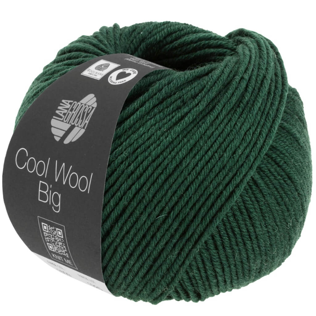Lana Grossa Cool Wool Big, Farbe 1625 Dunkelgrün meliert – Merino und Schurwolle bei Lieblingsgarn