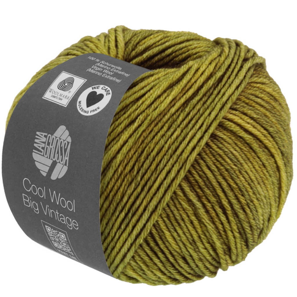 Lana Grossa Cool Wool Big Vintage, Farbe 7161 Oliv – Merino und Schurwolle bei Lieblingsgarn