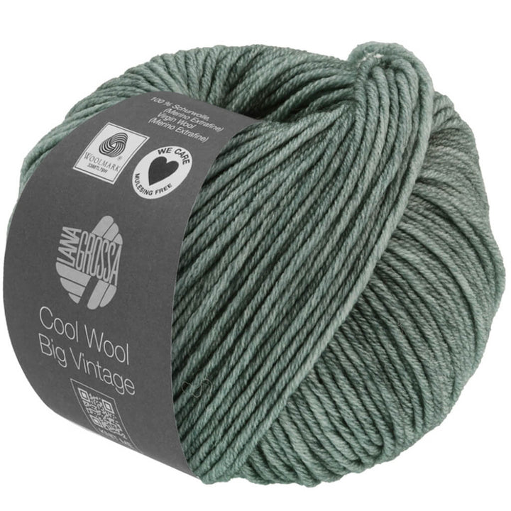 Lana Grossa Cool Wool Big Vintage, Farbe 7168 Grüngrau – Merino und Schurwolle bei Lieblingsgarn