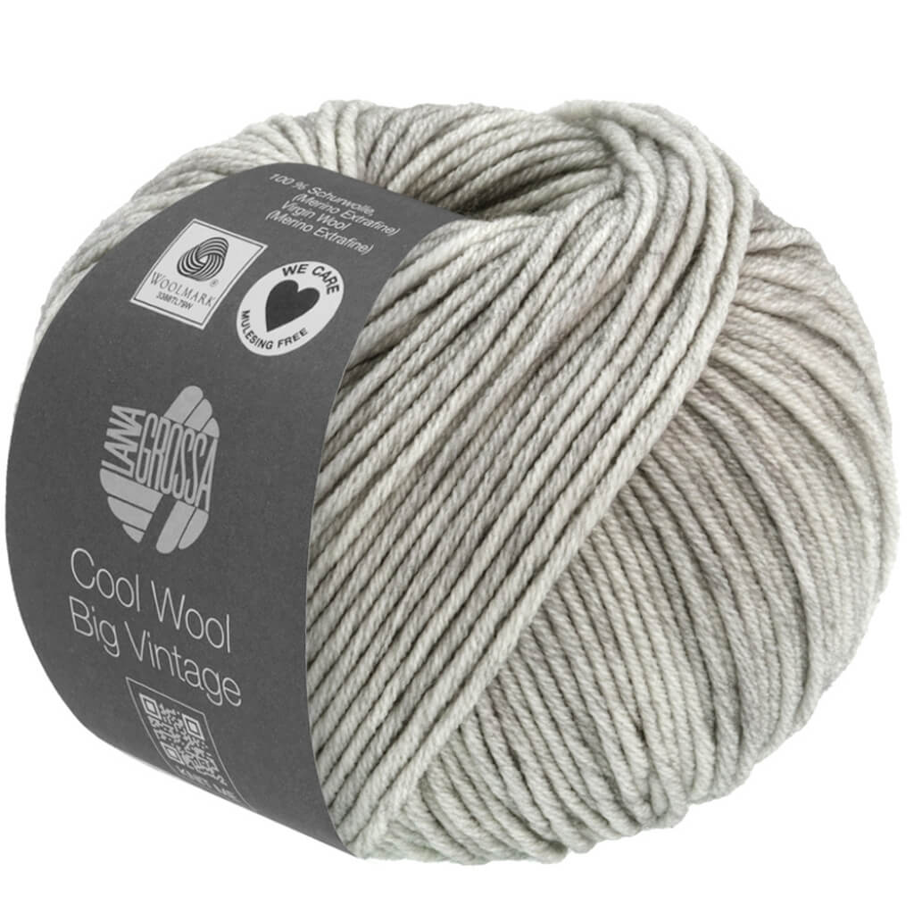 Lana Grossa Cool Wool Big Vintage, Farbe 7169 Hellgrau – Merino und Schurwolle bei Lieblingsgarn