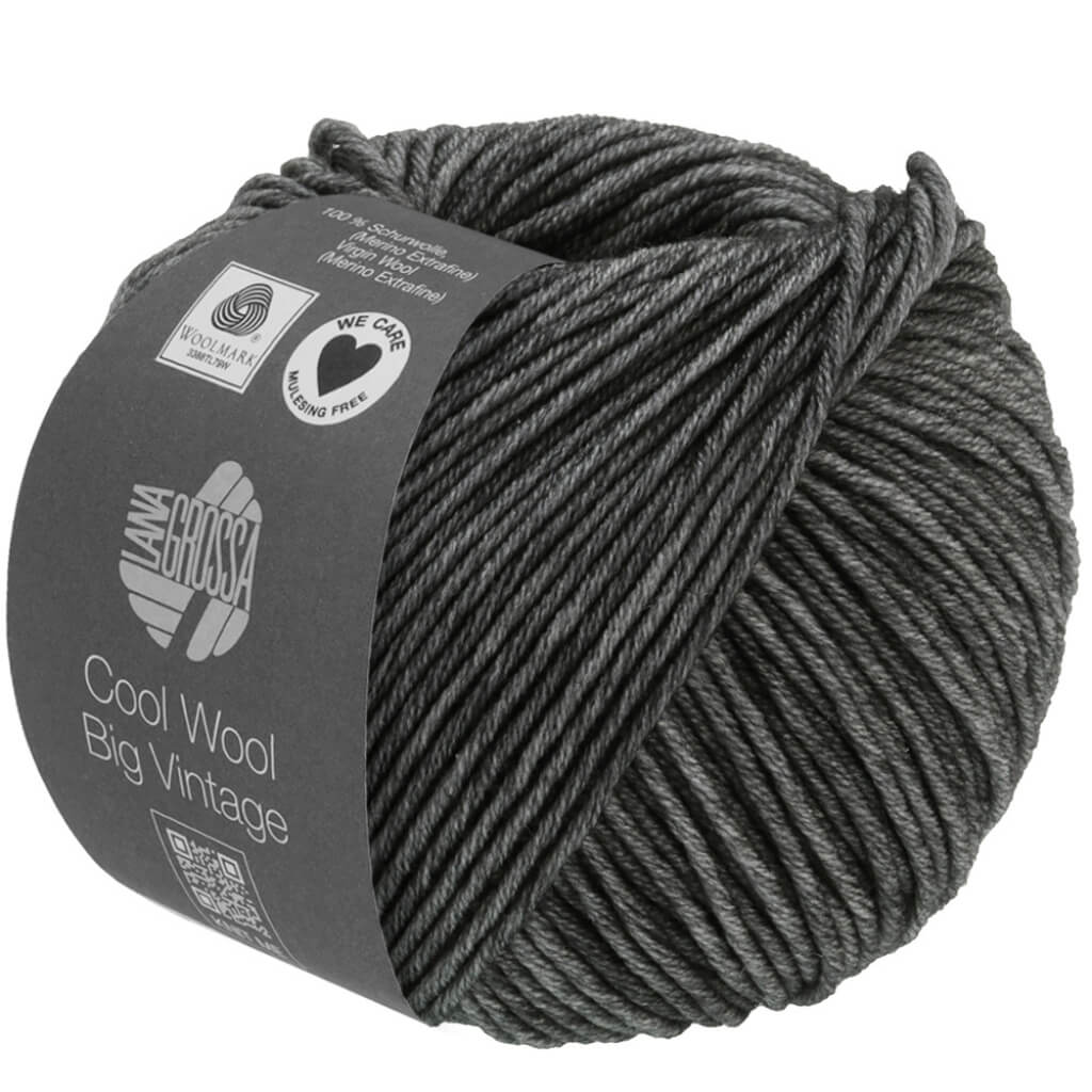 Lana Grossa Cool Wool Big Vintage, Farbe 7170 Anthrazit – Merino und Schurwolle bei Lieblingsgarn