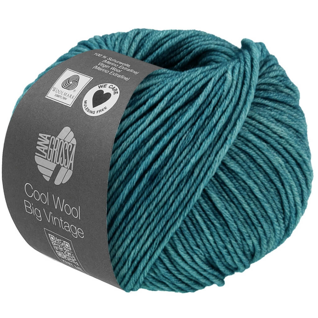Lana Grossa Cool Wool Big Vintage, Farbe 7179 Petrol – Merino und Schurwolle bei Lieblingsgarn