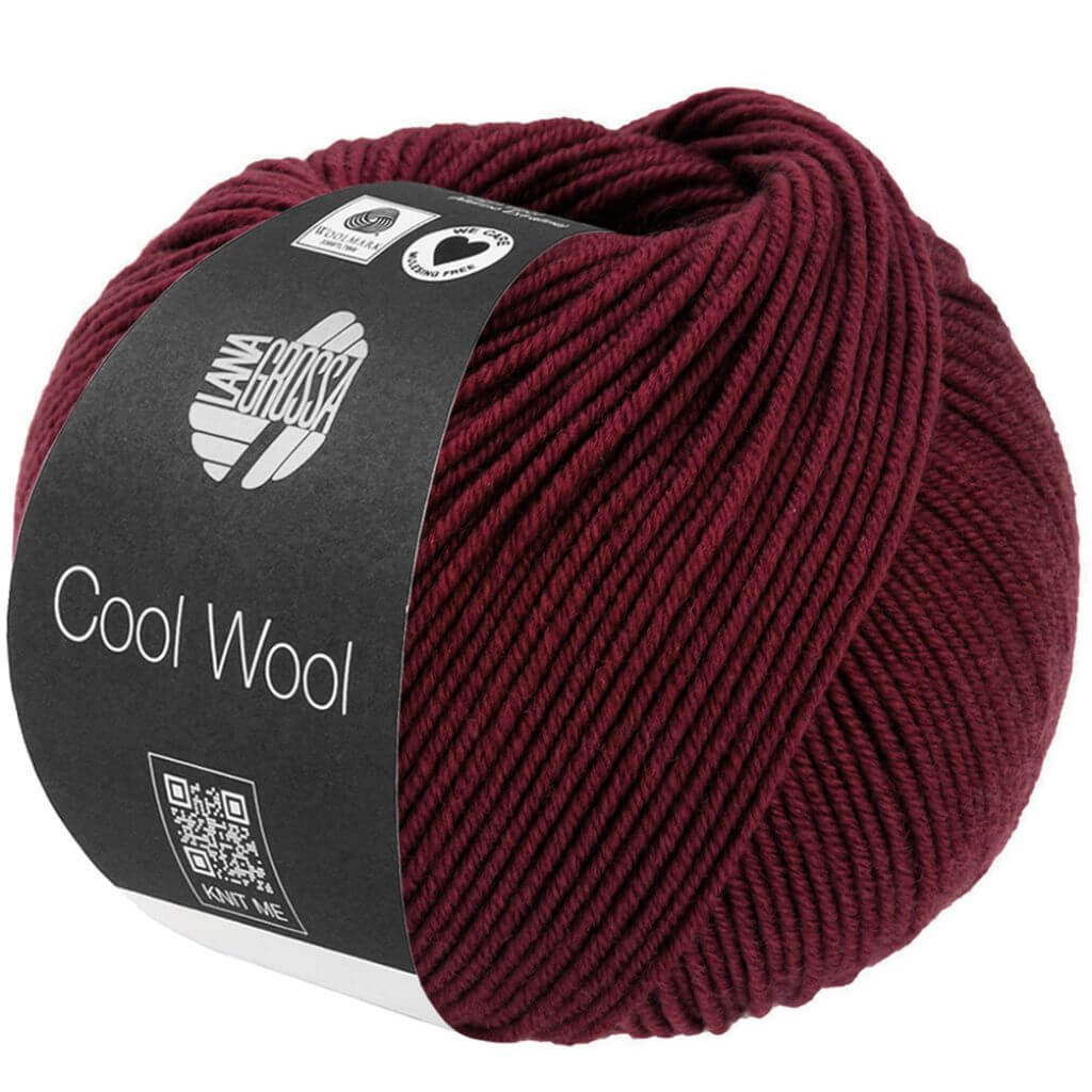 Lana Grossa 2124 - dunkles Rosenrot Lana Grossa Cool Wool 50g Lieblingsgarn