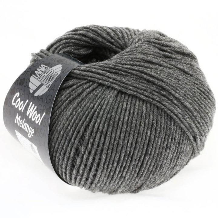 Lana Grossa Cool Wool Mélange, Farbe 0412 Dunkelgrau meliert – Schurwolle bei Lieblingsgarn