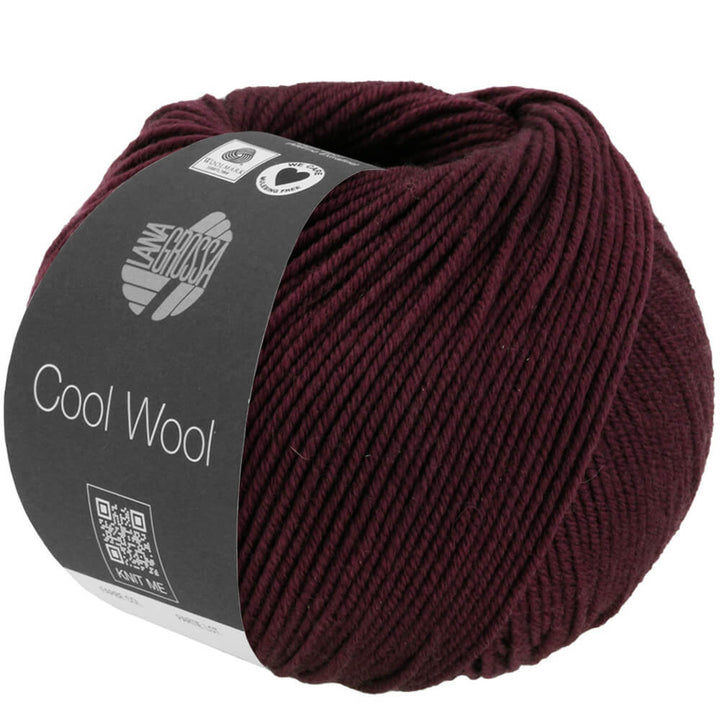 Lana Grossa Cool Wool Mélange, Farbe 1404 Schwarzrot meliert – Schurwolle bei Lieblingsgarn
