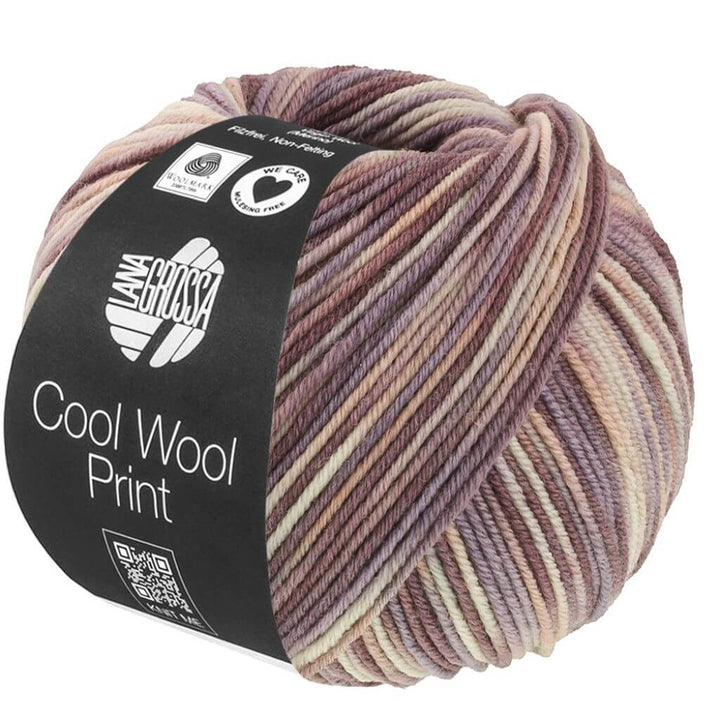 Lana Grossa Cool Wool Print 50g, Farbe 845 Grège/Beige/Mauve/Taupe/Graubraun – Merino und Schurwolle bei Lieblingsgarn
