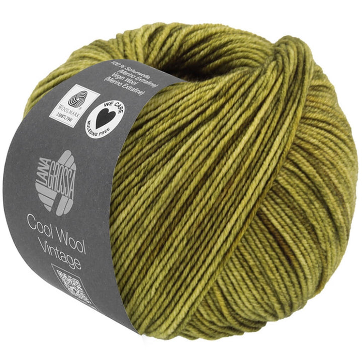 Lana Grossa Cool Wool Vintage, Farbe 7361 Oliv – Merino und Schurwolle bei Lieblingsgarn