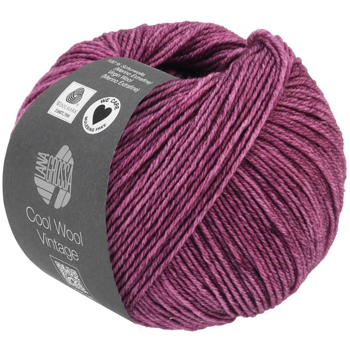 Lana Grossa Cool Wool Vintage, Farbe 7365 Pflaume – Merino und Schurwolle bei Lieblingsgarn