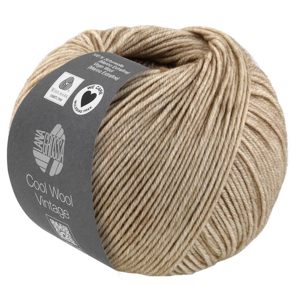 Lana Grossa Cool Wool Vintage, Farbe 7382 Sandbeige – Merino und Schurwolle bei Lieblingsgarn