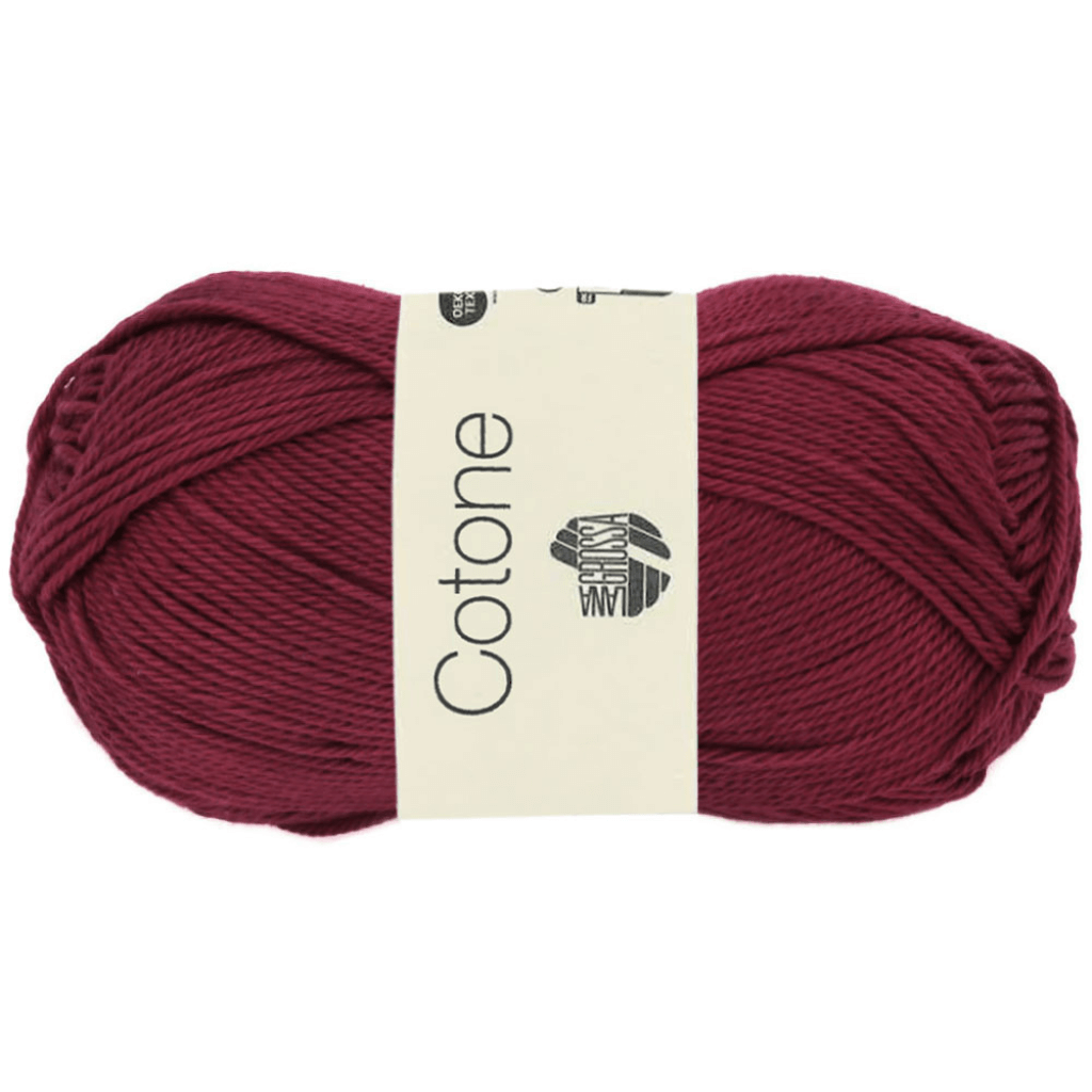 Lana Grossa Cotone, Farbe 59 Bordeaux – Baumwolle bei Lieblingsgarn