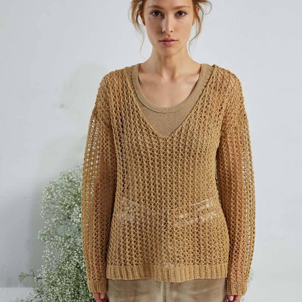 Lang Yarns Pattern Durchlässiger Pullover Strickanleitung - Lang Yarns (PDF) bei bei bei bei Lieblingsgarn