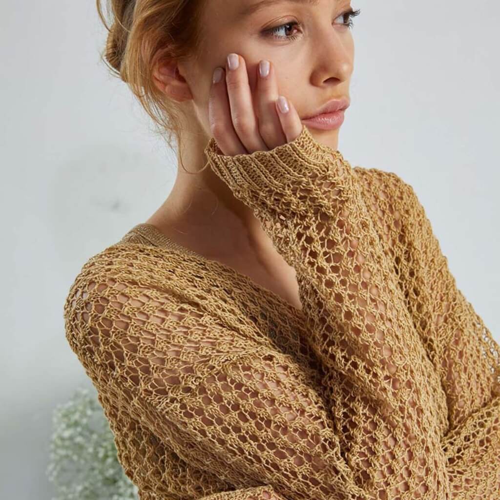 Lang Yarns Pattern Durchlässiger Pullover Strickanleitung - Lang Yarns (PDF) bei bei bei bei Lieblingsgarn