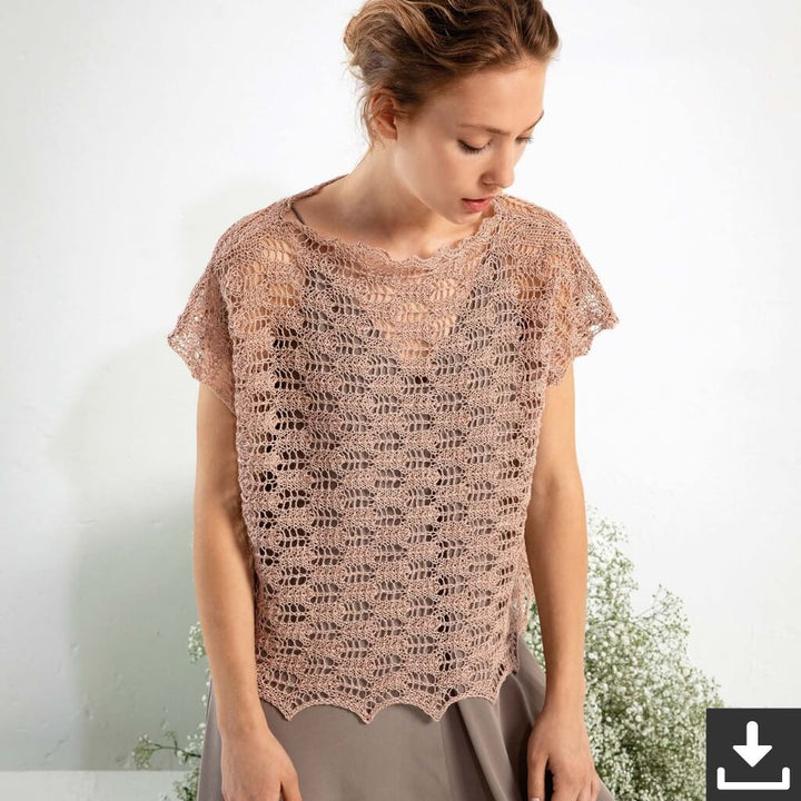 Lang Yarns Pattern Luftiges Shirt Strickanleitung - Lang Yarns (PDF) bei bei bei bei Lieblingsgarn