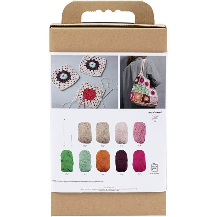 Creativ Company Kreativ-Set Häkeln Granny-Square-Tasche bei bei bei bei Lieblingsgarn