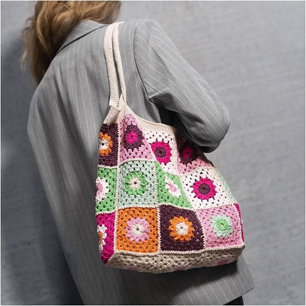Creativ Company Kreativ-Set Häkeln Granny-Square-Tasche bei bei bei bei Lieblingsgarn