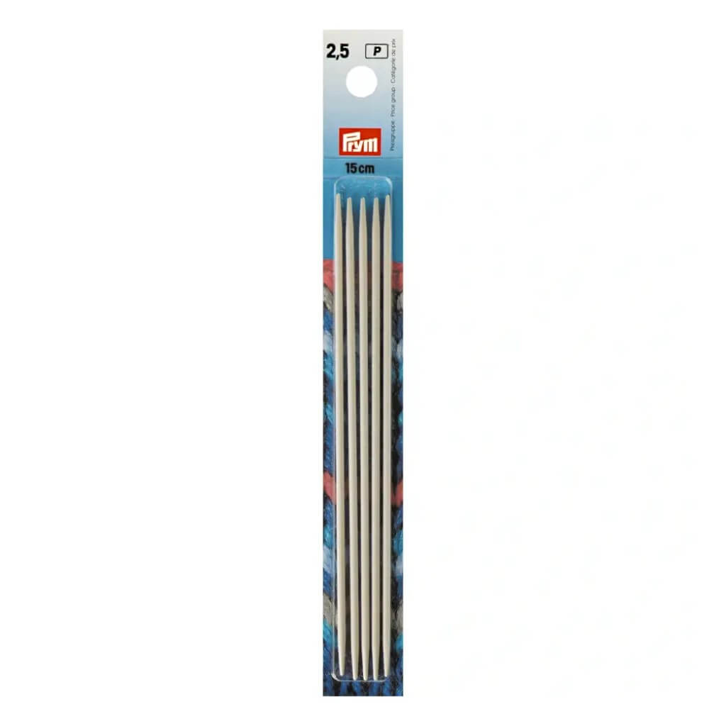 Prym Strumpfstricknadeln ALU 10 - 40 cm, Farbe 15 – Metall bei Lieblingsgarn