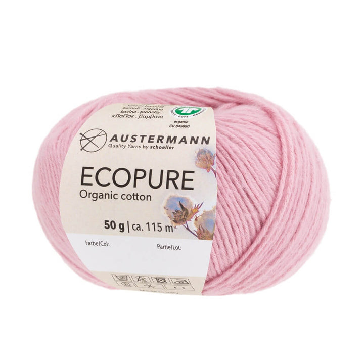 Austermann Ecopure 50g - Bio-Baumwollgarn, Farbe 17 Rosa – Baumwolle bei Lieblingsgarn