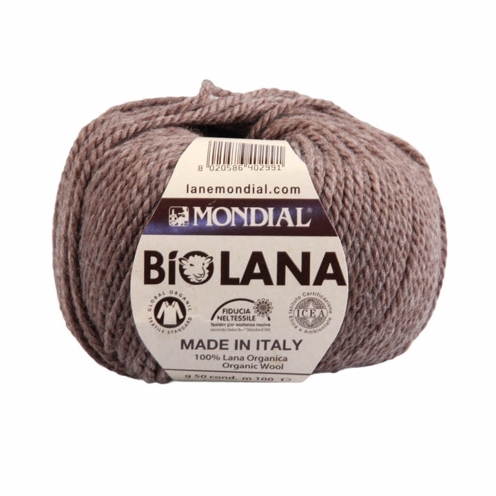 Lane Mondial Bio Lana 50g - Bio Wolle, Farbe 342 Braun Mel. – Schurwolle bei Lieblingsgarn