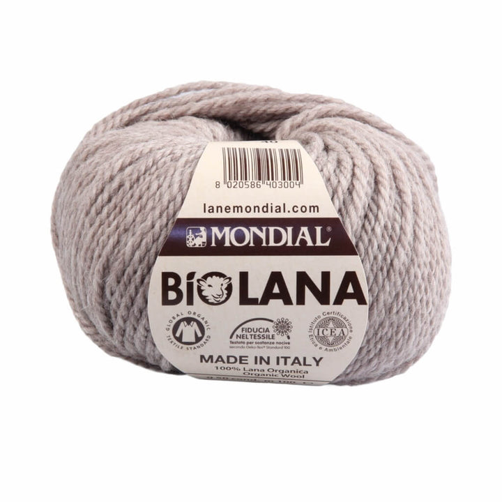 Lane Mondial Bio Lana 50g - Bio Wolle, Farbe 343 Kitt – Schurwolle bei Lieblingsgarn