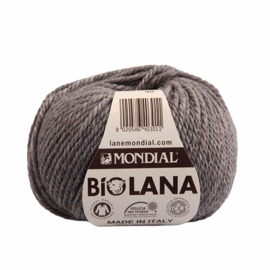 Lane Mondial Bio Lana 50g - Bio Wolle, Farbe 344 Stein – Schurwolle bei Lieblingsgarn