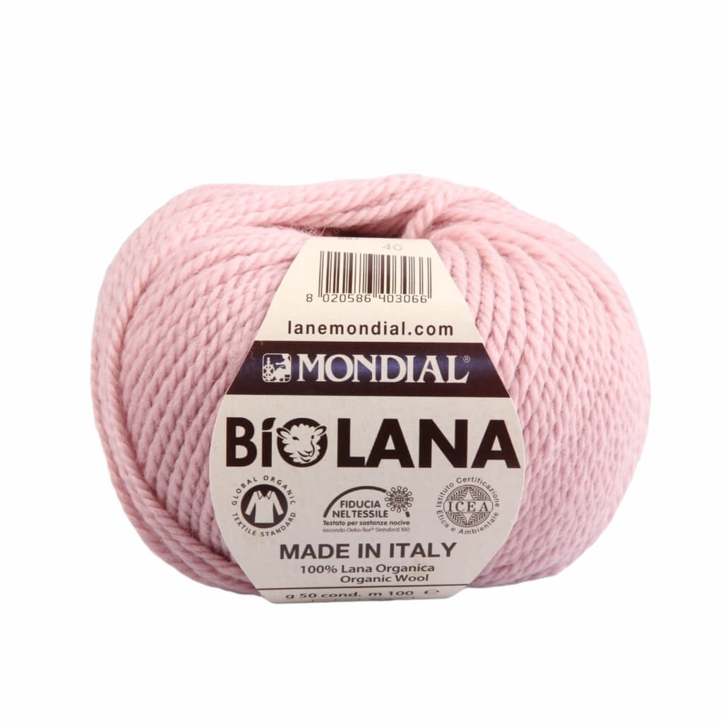 Lane Mondial Bio Lana 50g - Bio Wolle, Farbe 887 Altrosa – Schurwolle bei Lieblingsgarn