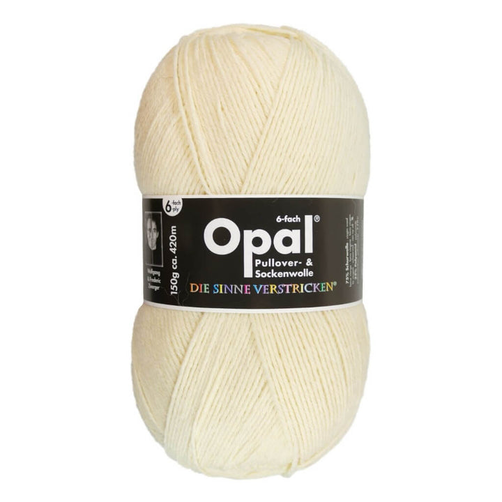 Opal 5300 - Natur Opal Sockenwolle Uni 6-fach 150g Lieblingsgarn