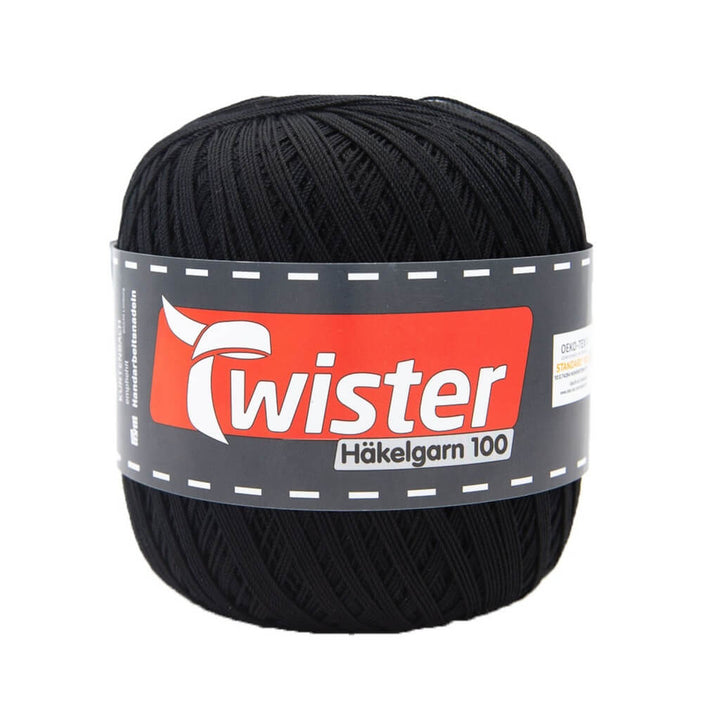 Twister Häkelgarn, Farbe 90 Schwarz – Baumwolle bei Lieblingsgarn