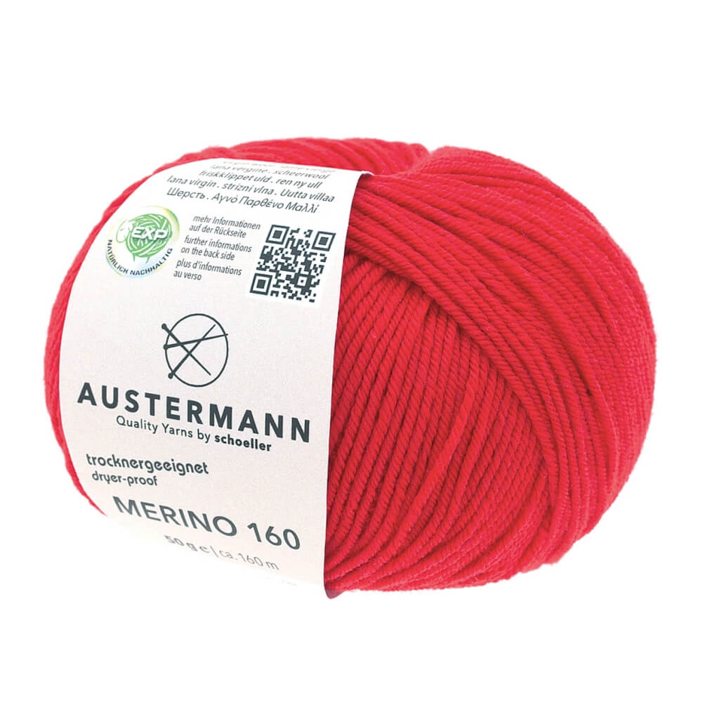 Austermann Merino 160 Exp 50g, Farbe 203 Rot – Merino bei Lieblingsgarn
