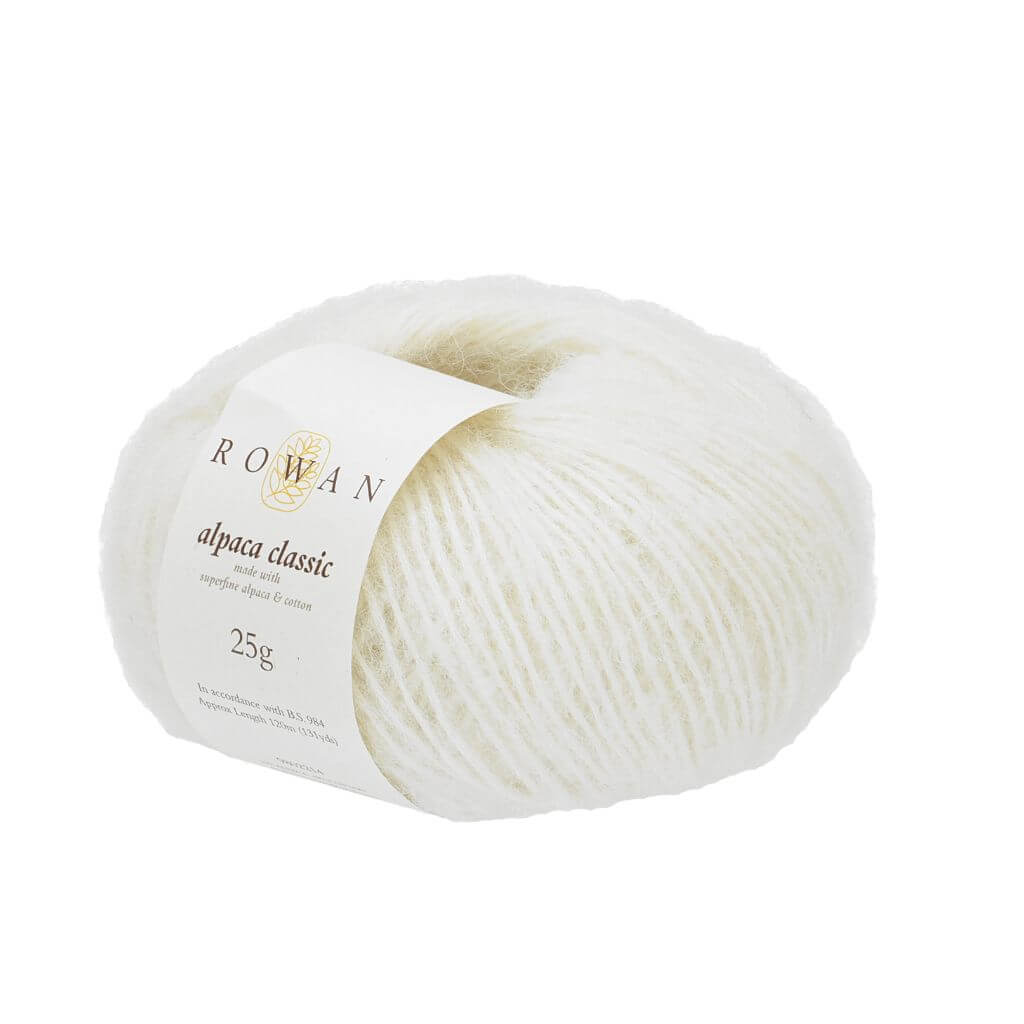 Rowan Alpaca Classic, Farbe 115 white – Alpaka und Baumwolle bei Lieblingsgarn