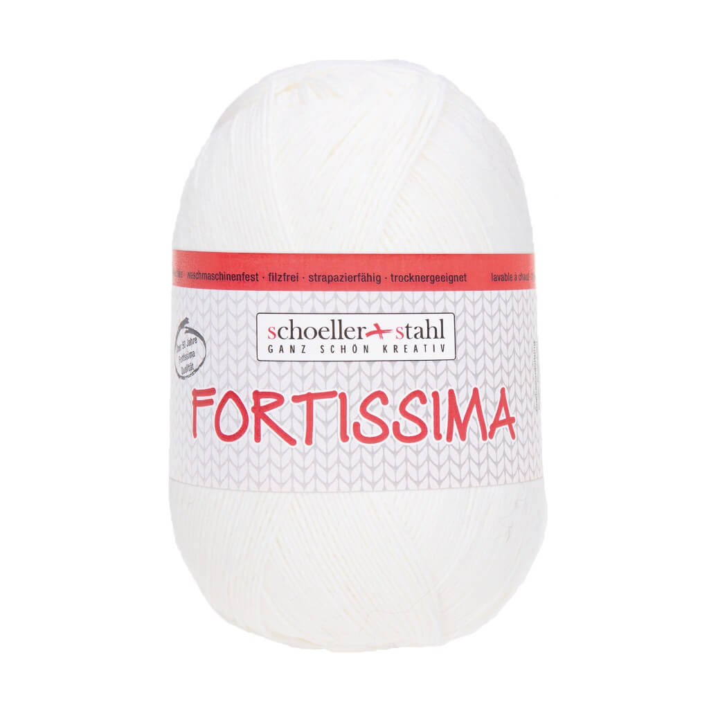 Schoeller + Stahl 2024 - Weiß Schoeller + Stahl Fortissima Socka 100 - Sockenwolle Lieblingsgarn