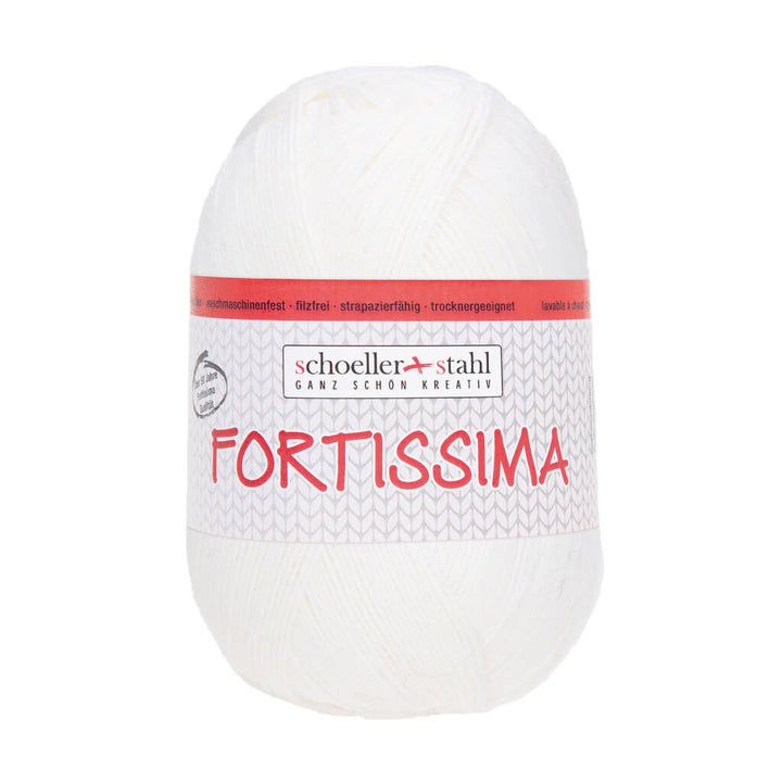 Schoeller + Stahl 2024 - Weiß Schoeller + Stahl Fortissima Socka 100 - Sockenwolle Lieblingsgarn