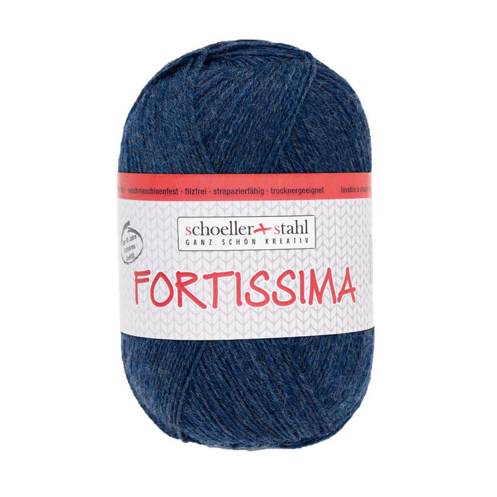 Schoeller + Stahl 2039 - Marine-Meliert Schoeller + Stahl Fortissima Socka 100 - Sockenwolle Lieblingsgarn