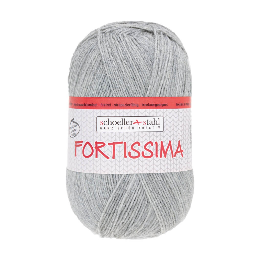Schoeller + Stahl 2055 - Grau-Meliert Schoeller + Stahl Fortissima Socka 100 - Sockenwolle Lieblingsgarn